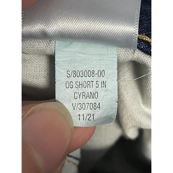 Old Navy Shorts Womens 8 Blue Denim High-Rise OG Short Button Fly Cuffed - Picture 13 of 13